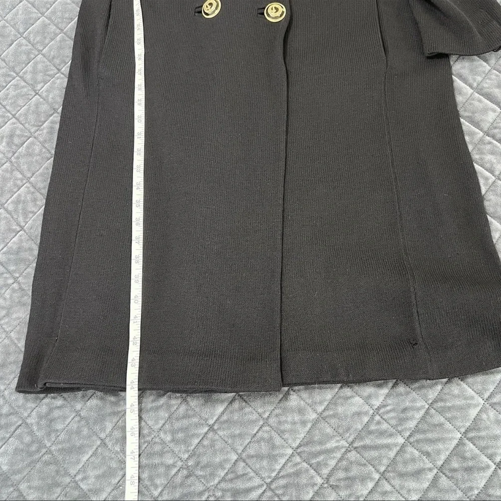 St. John Santana Knit Long Blazer Jacket Women 8 Luxury Old Money Black